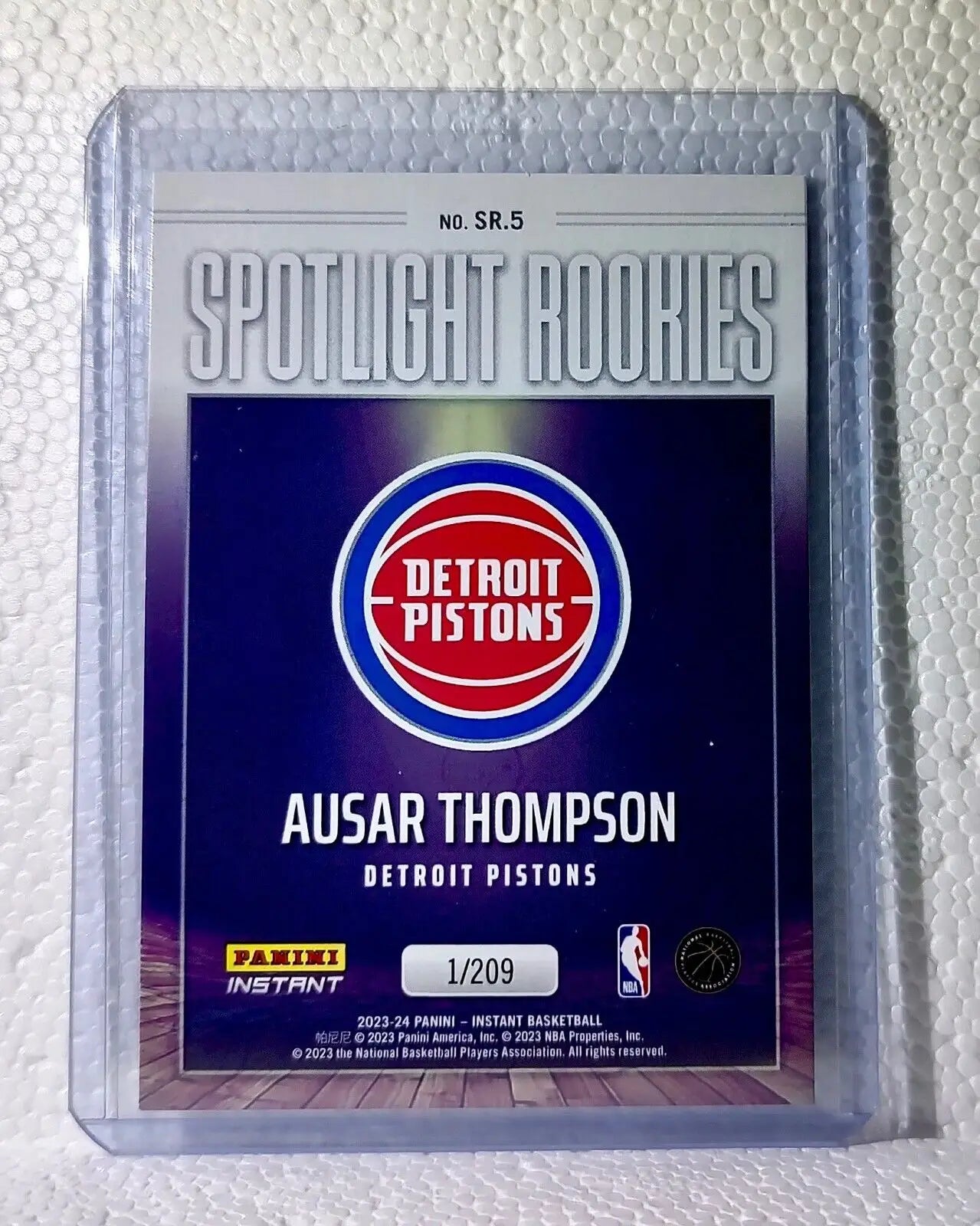 Ausar Thompson 2023-24 Panini #5 NBA Spotlight Rookies Basketball Card 1/209 - Basketball Card Single