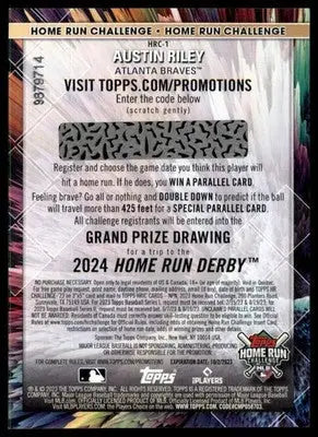 Austin Riley 2023 Topps Home Run Challenge (Series One) #HRC-1 Atlanta Braves - Baseball Card Single