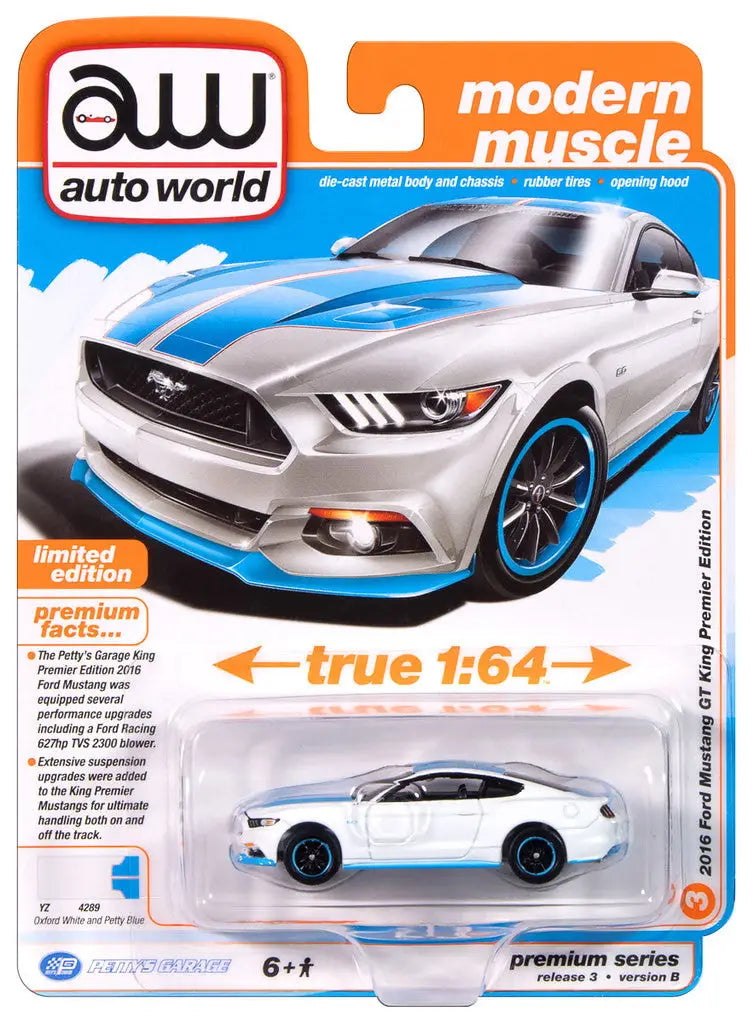 Toy car in packaging for Auto World Mustang GT King Series B Oxford model