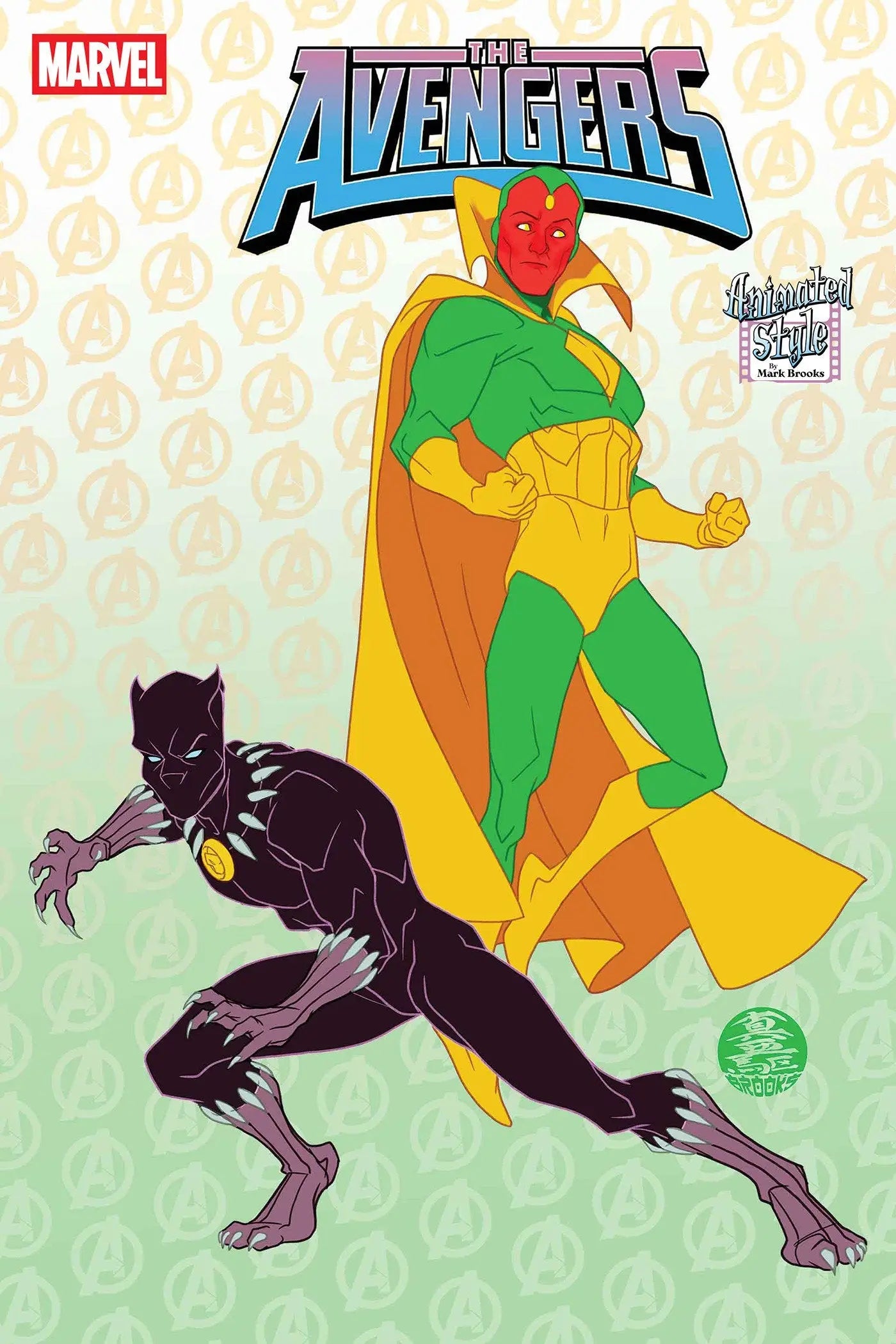 Avengers #23 Mark Brooks Animated-Style Variant comic book cover featuring Black Cat in a space casino setting