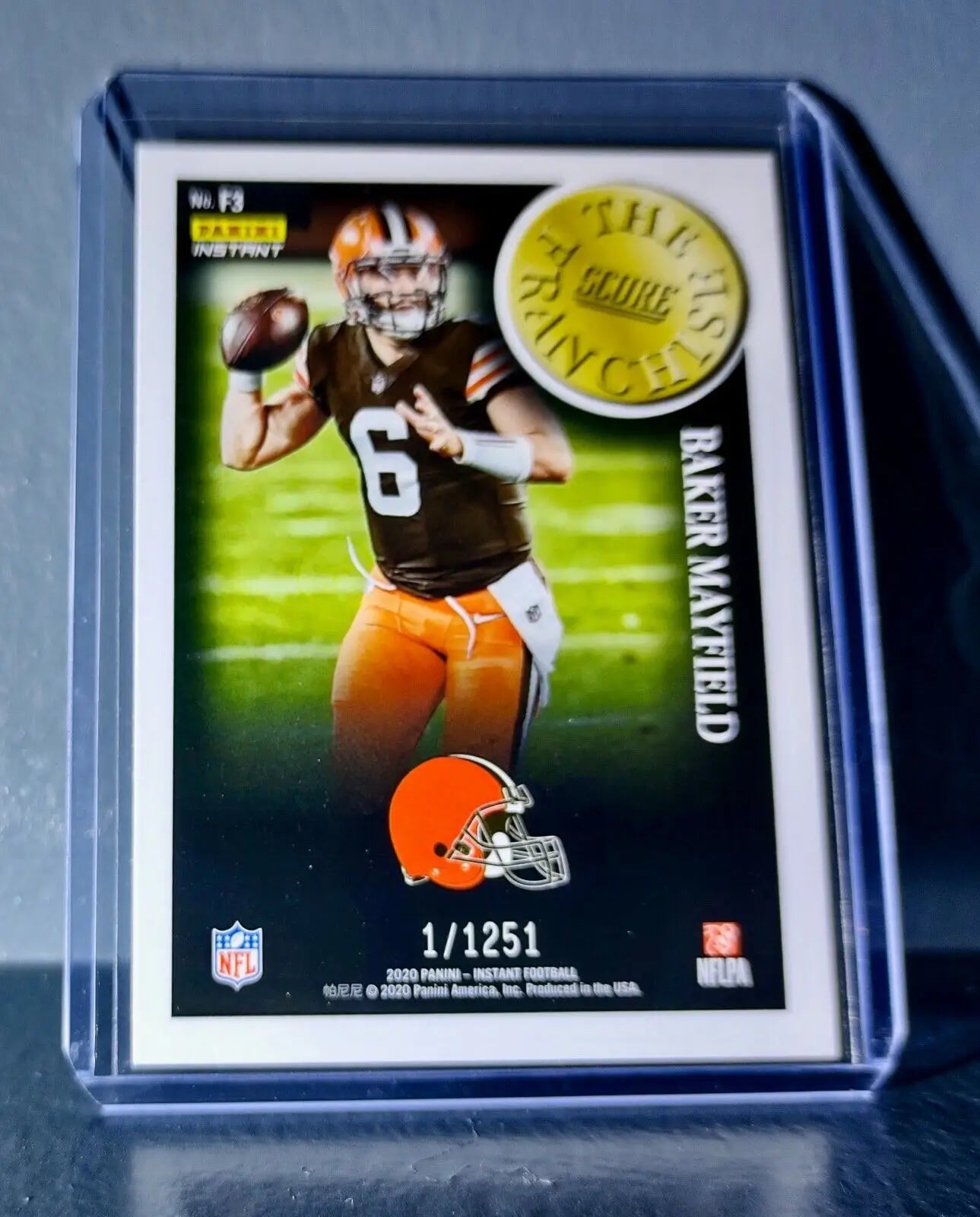 Baker Mayfield 2020 Panini NFL Instant Score The Franchise #3 Card 1/1251 - Football Card Single