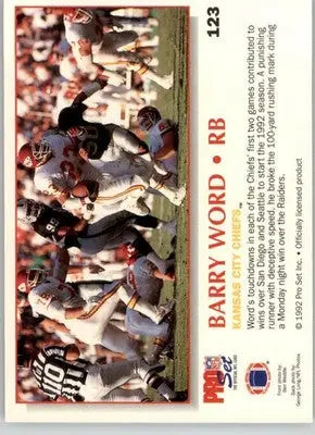Barry Word - 1992 Pro Set Power - #123 - Football - Football Card Single