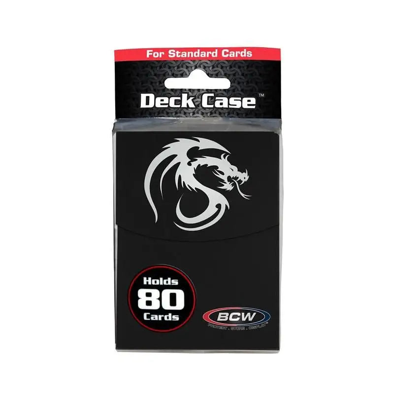 BCW DECK CASE PLASTIC - BLACK (Holds 80 Cards) - Card Supplies