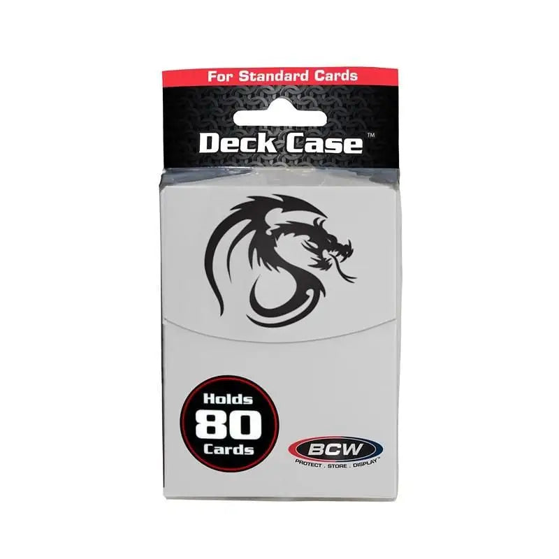 BCW DECK CASE PLASTIC - WHITE (Holds 80 Cards) - Card Supplies