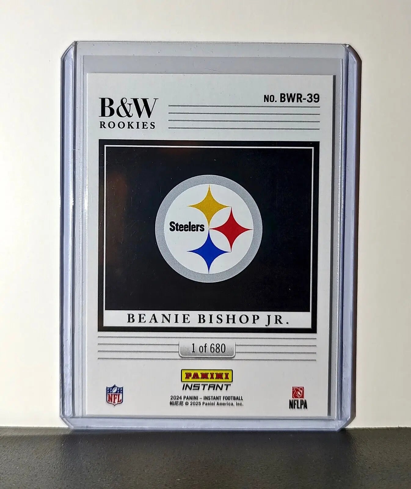 Beanie Bishop Jr. 2024 Panini NFL #39 Black & White Rookies Steelers 1 of 680