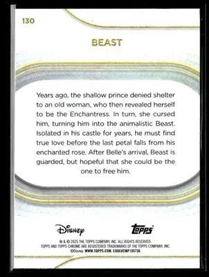 🌟 Beast, 2025 Topps Chrome Disney #130 🌟 - Non-Sports Card Single