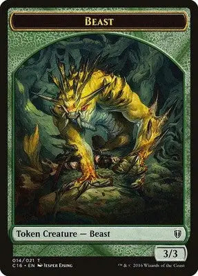 Beast // Ogre Double-Sided Token - Commander 2016 - MP Magic: The Gathering - Magic Card Single