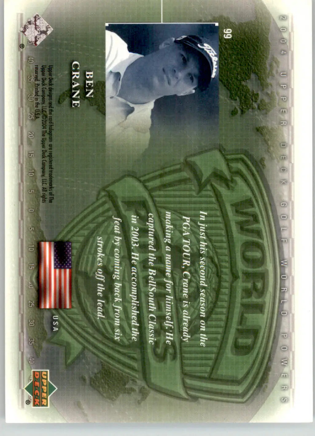 Ben Crane - 2004 Upper Deck - #99 - Golf - Golf Card Single