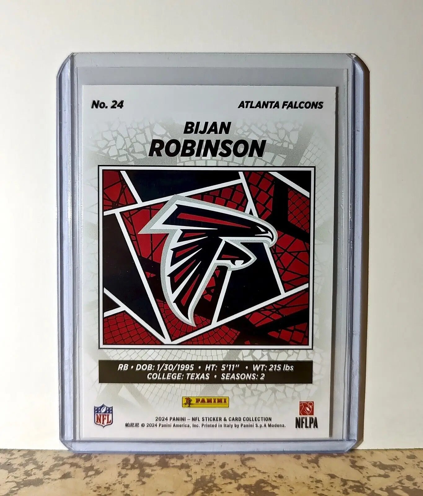 Bijan Robinson 2024 Panini NFL #24 Sticker Card Atlanta Falcons - Football Card Single