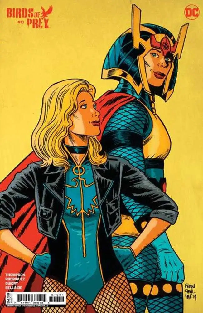 Comic book cover artwork of female superheroes for Birds Of Prey #10 trading cards