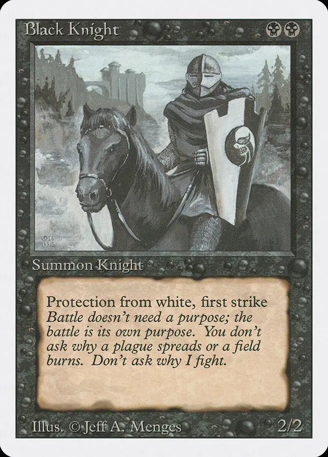 Black Knight on horseback from the Black Knight Revised Edition product line