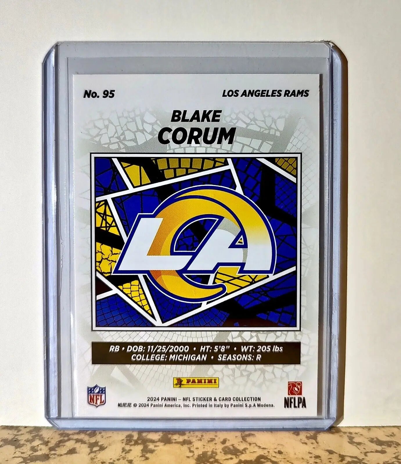 Blake Corum 2024 Panini NFL #95 Rookie Sticker Card Los Angeles Rams - Football Card Single