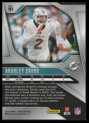 Bradley Chubb 2024 Panini Prizm #181 Miami Dolphins