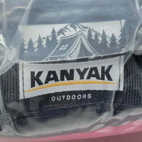 Black outdoor gear item with KANYAK OUTDOORS label, ideal for Kanyak Cloud Sleeping Bag
