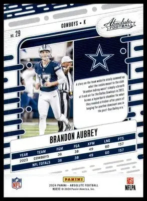 Brandon Aubrey 2024 Panini Absolute Retail #29 Dallas Cowboys