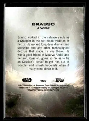 🌟 Brasso, 2025 Topps Chrome Star Wars #109 🌟
