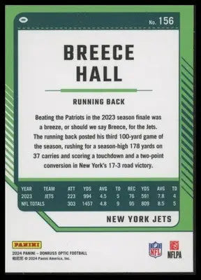 Breece Hall 2024 Donruss Optic #156 New York Jets