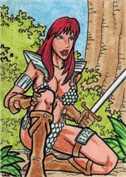 Breygent Dynamite Red Sonja 2012 Sketch Card by Lak Lim - Non-Sports Card Single