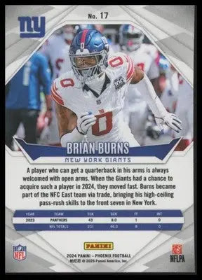 Brian Burns 2024 Panini Phoenix #17 New York Giants