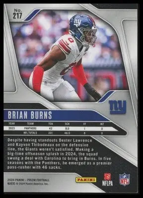 Brian Burns 2024 Panini Prizm #217 New York Giants