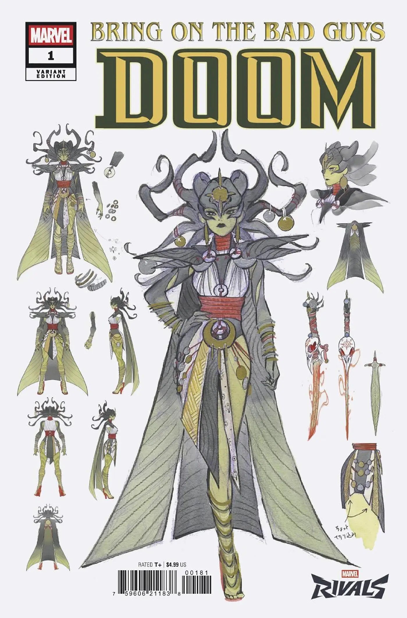 Comic book cover for Bring On The Bad Guys Doom Peach Momoko Marvel Rivals Variant