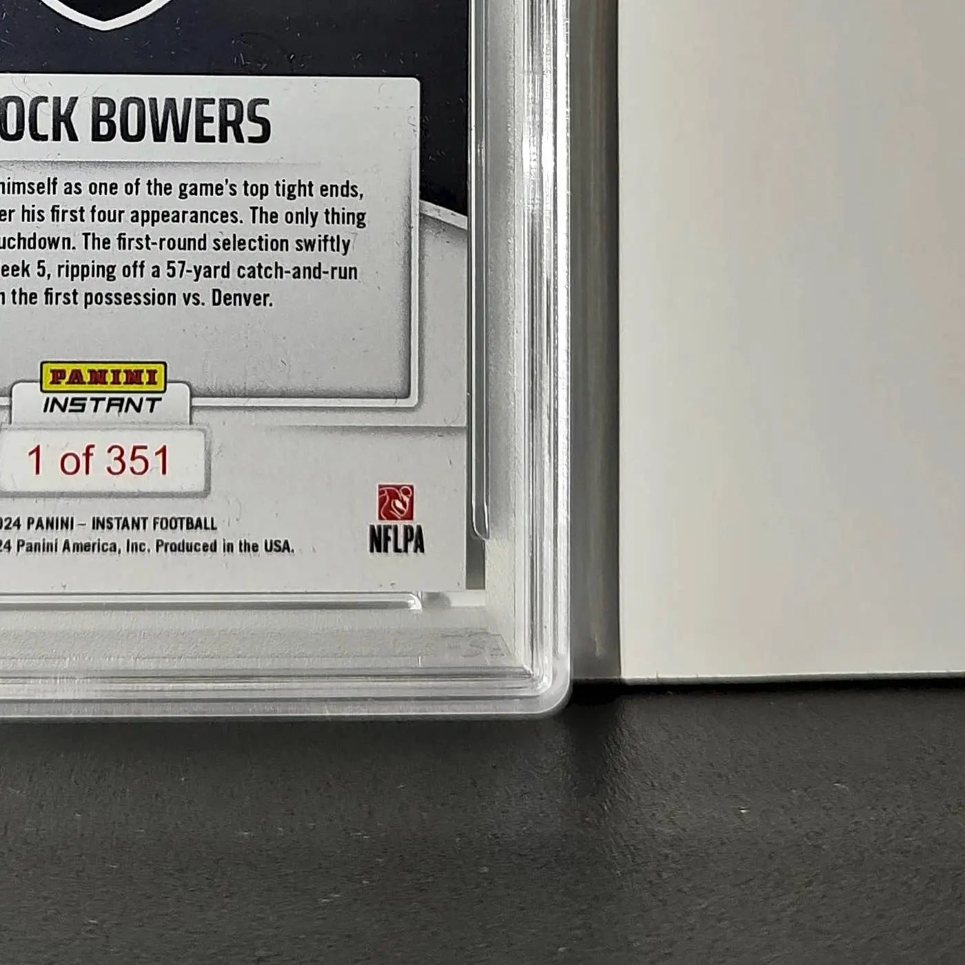 Brock Bowers Rookie 2024 Panini Instant NFL #77 PSA 10 Gem Mint