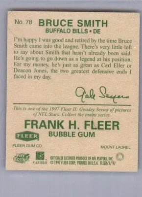 Bruce Smith - 1997 Fleer Goudey II - #78 - Football - Football Card Single