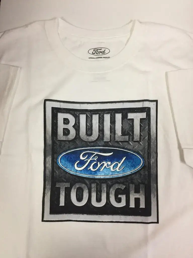 Built Ford Tough White T-Shirt (X-Large) - Apparel