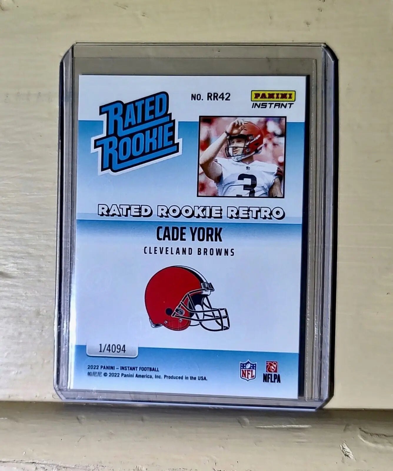 Cade York 2022 NFL Panini #42 Rated Rookie Retro Football Card 1/4094 - Football Card Single