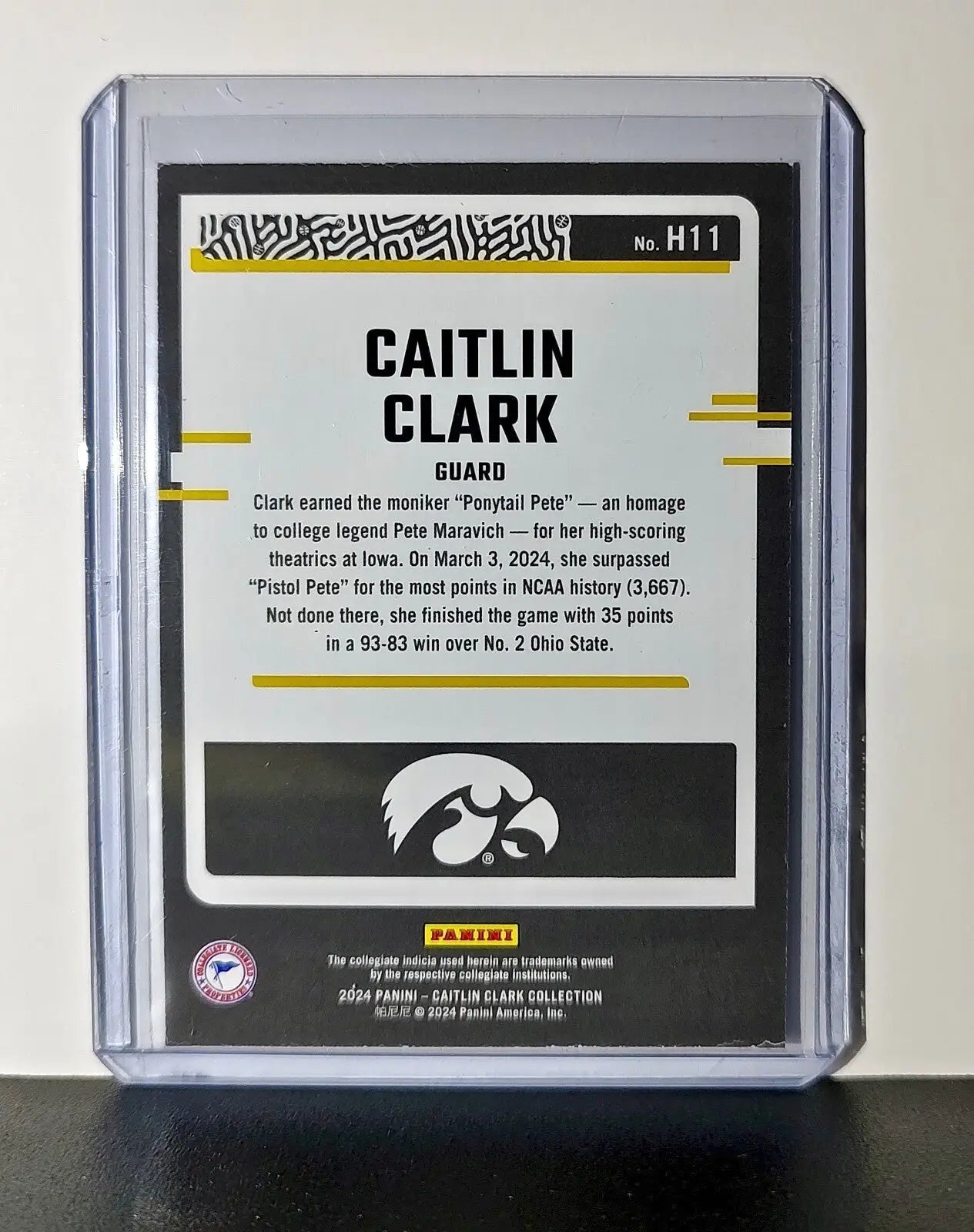 Caitlin Clark 2024 Silver Foil Panini Donruss Highlights #H11 Card Iowa Hawkeyes - Basketball Card Single