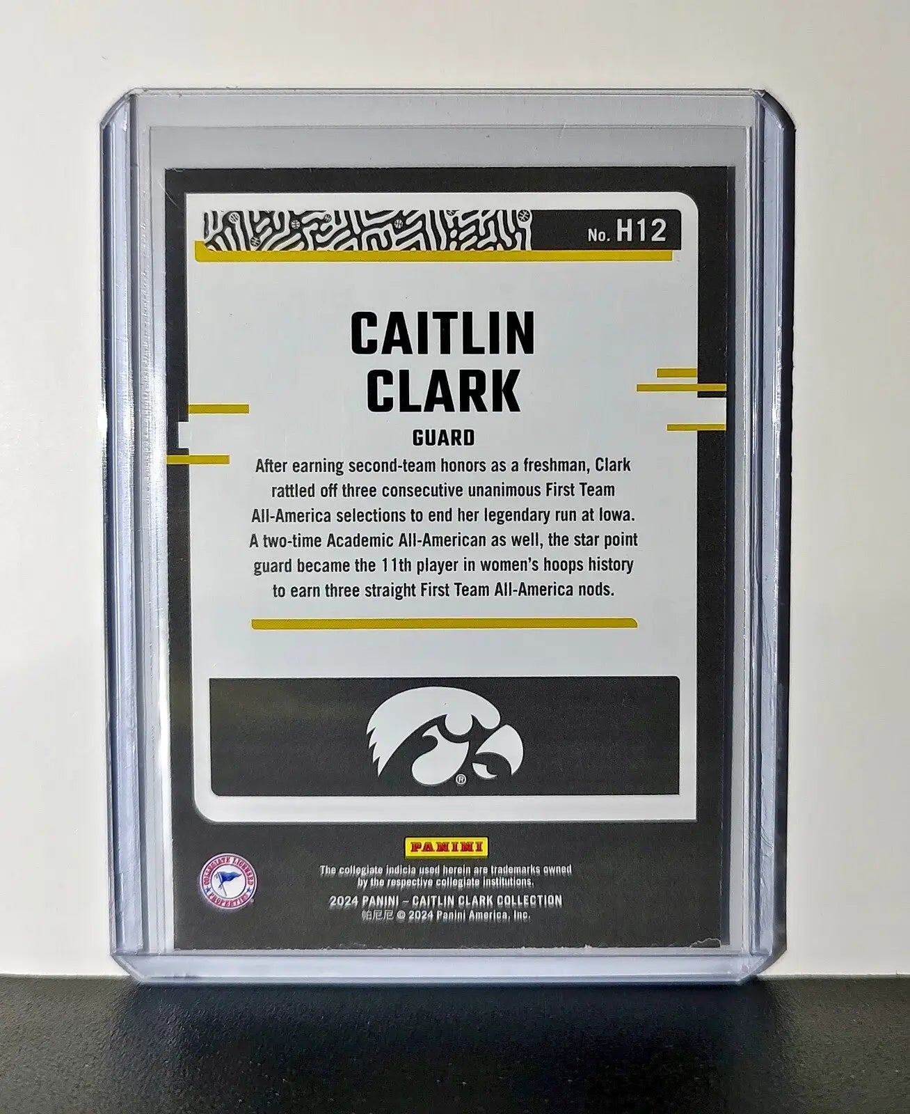 Caitlin Clark 2024 Silver Foil Panini Donruss Highlights #H12 Card Iowa Hawkeyes - Basketball Card Single