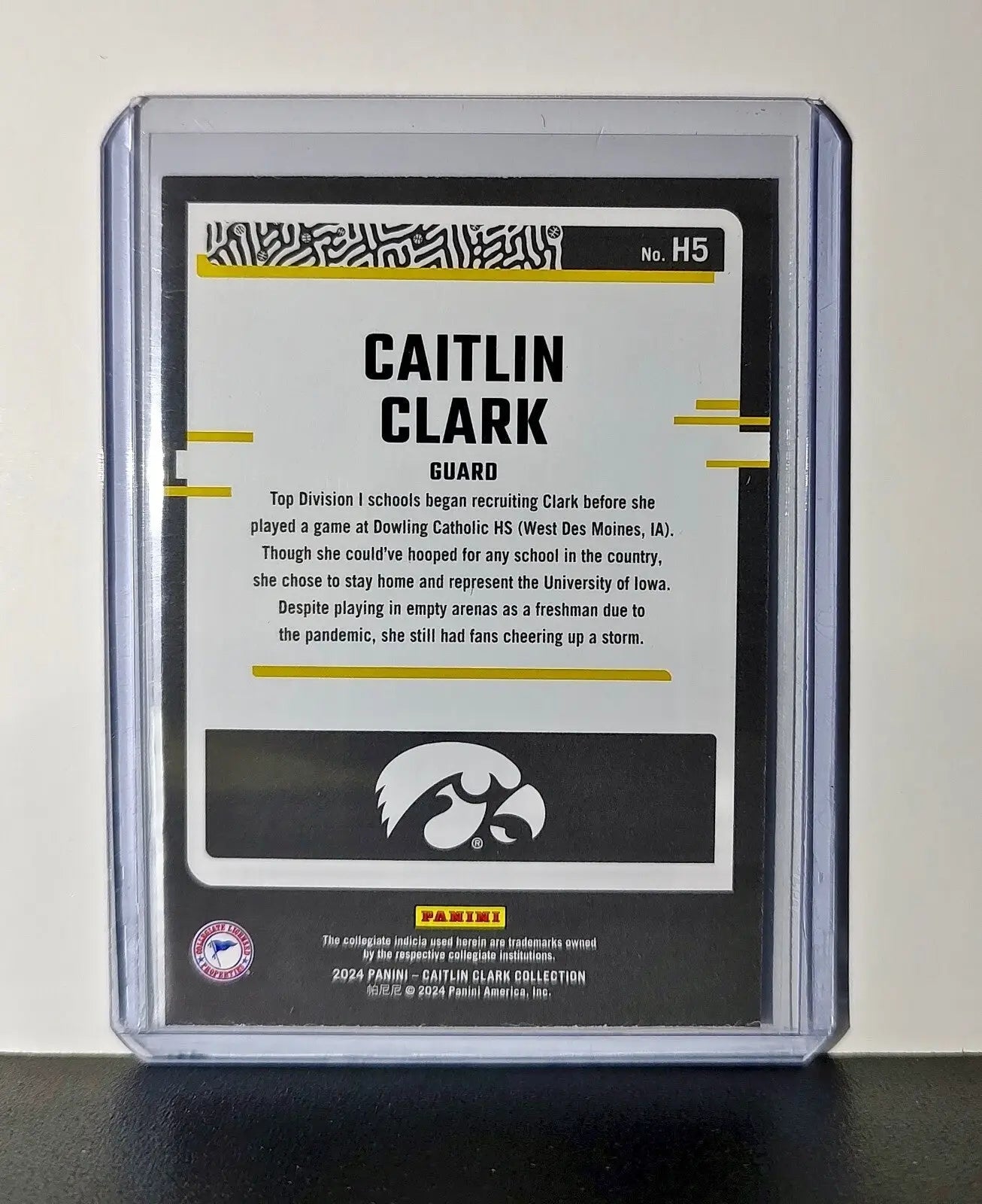 Caitlin Clark 2024 Silver Foil Panini Donruss Highlights #H5 Card Iowa Hawkeyes - Basketball Card Single
