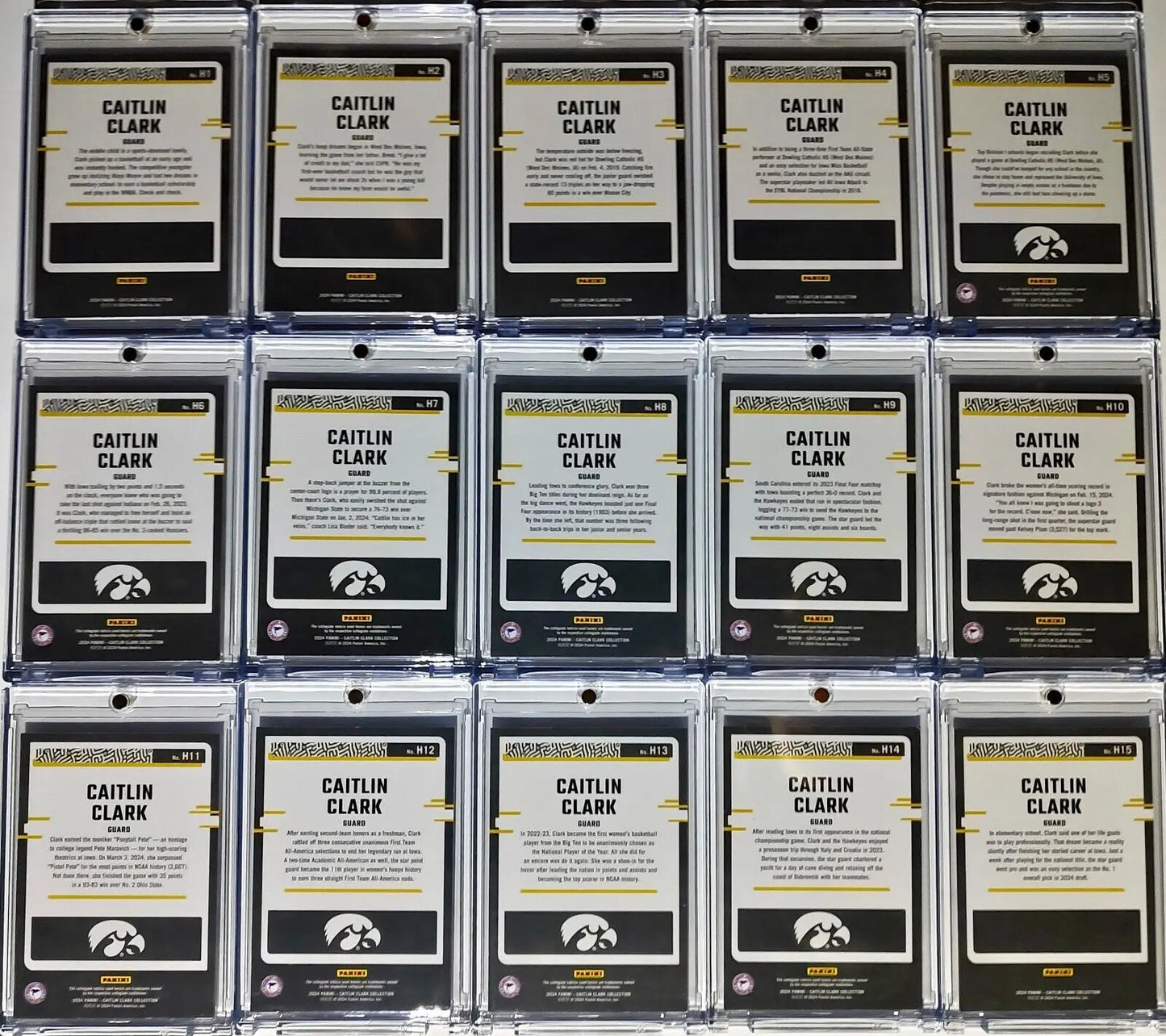 Caitlin Clark Highlights Complete Collection 2024 Panini Card Set Iowa Hawkeyes - Basketball Card Single