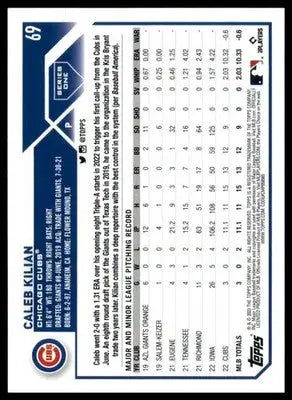 Caleb Kilian Rookie 2023 Topps #69 Chicago Cubs - Baseball Card Single