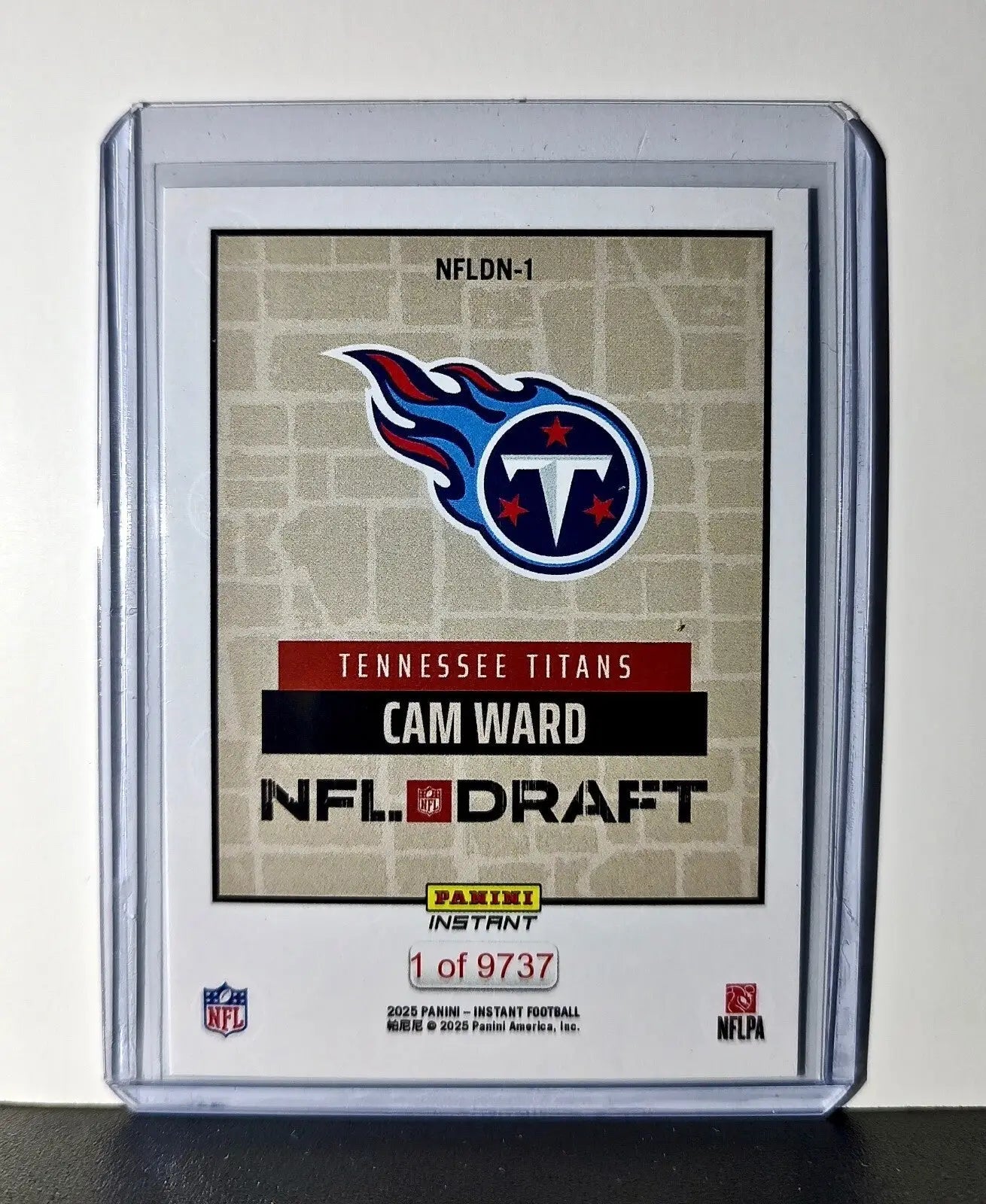 Cam Ward Rookie 2025 NFL Draft #1 Football Card Tennessee Titans 1 of 9737 - Football Card Single
