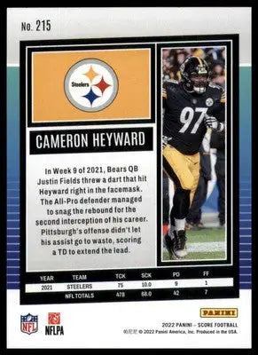 Cameron Heyward 2022 Score #215 Pittsburgh Steelers - Football Card Single