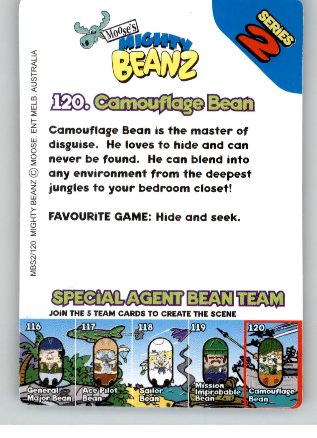 Camouflage Bean - Mighty Beanz Series 2 - #MBS2/120 - Non-sport - Other