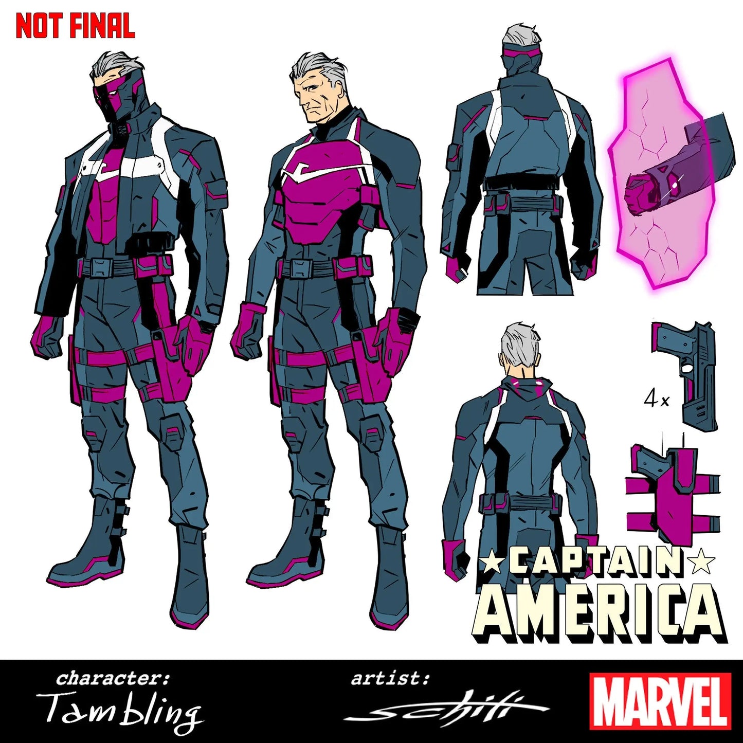 Captain America #8 Valerio Schiti Design Variant - Comic Book