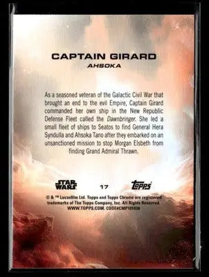🌟 Captain Girard, 2025 Topps Chrome Star Wars Debut #17 🌟