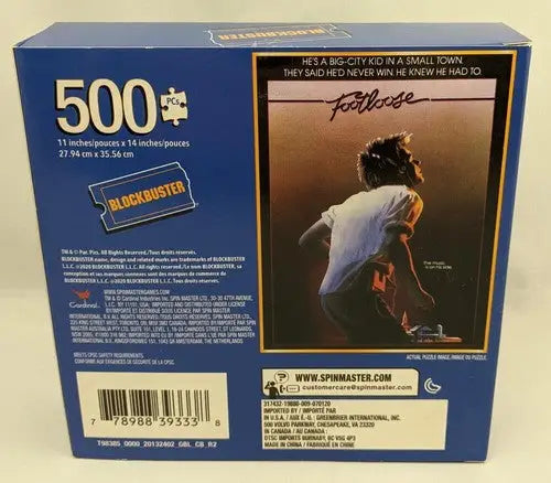 Cardinal Blockbuster Footloose 500 pc Puzzle NIP featuring Blockbuster Footloose scene