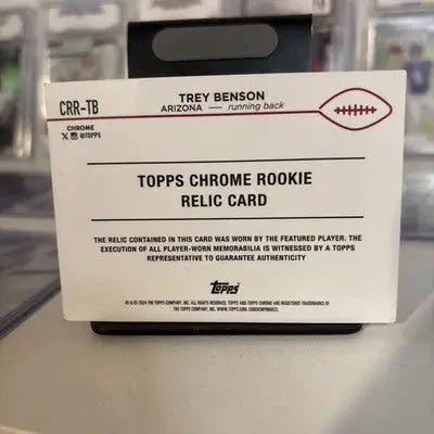 2024 Topps Chrome - Rookie Relics Trey Benson #CRR-TB (MEM RC) - Football Card Single
