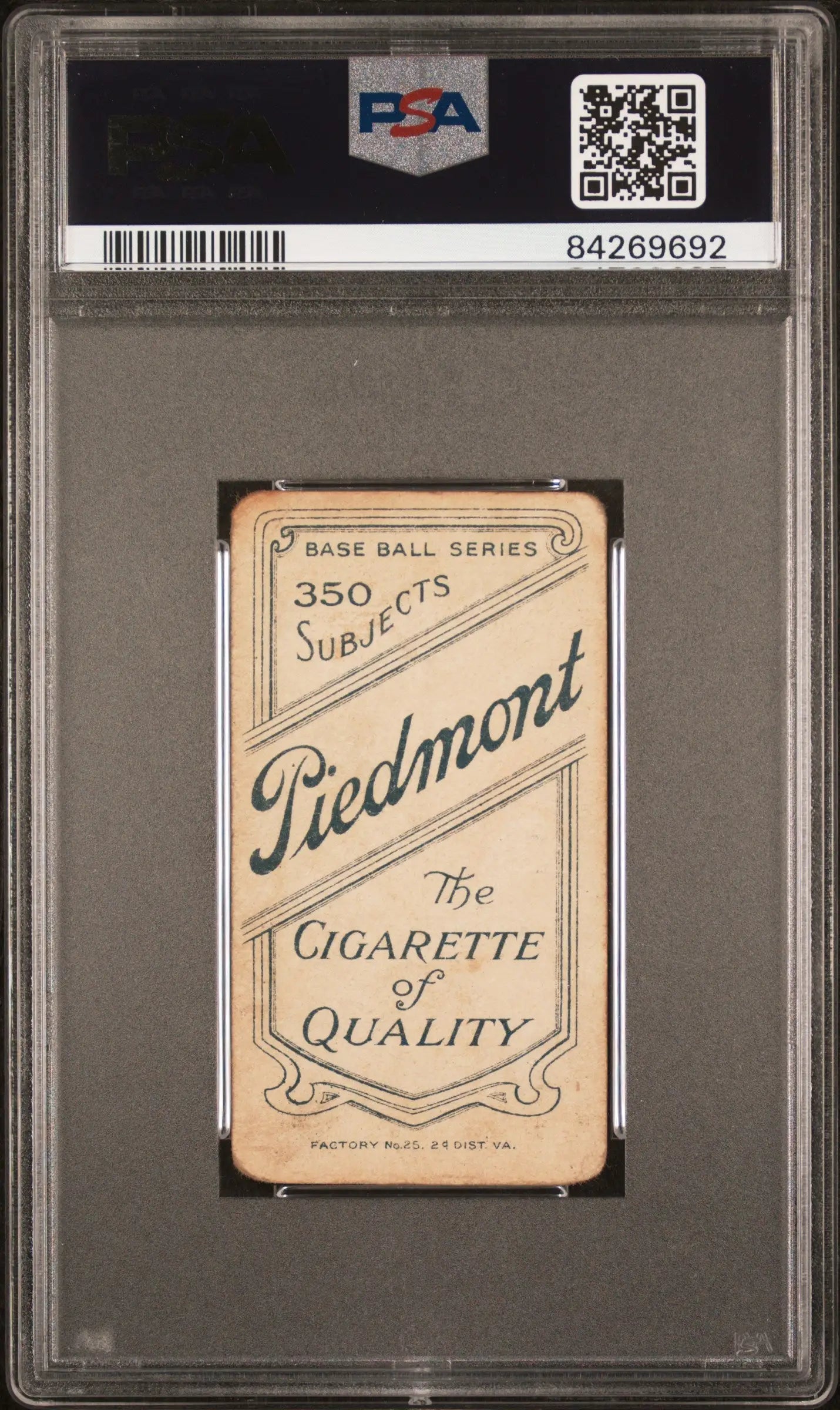 Vintage Charlie Starr T206 Piedmont 350 trading card with ornate border design