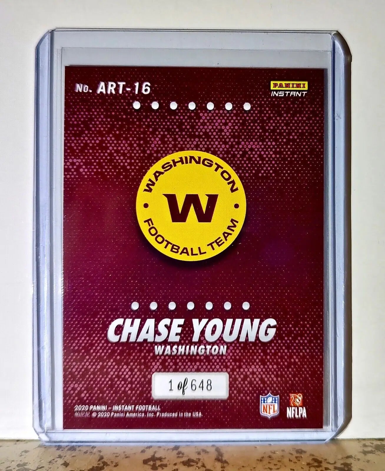 Chase Young 2020 Panini All-Rookie Team NFL #16 Card 1 of 648 Commanders - Football Card Single