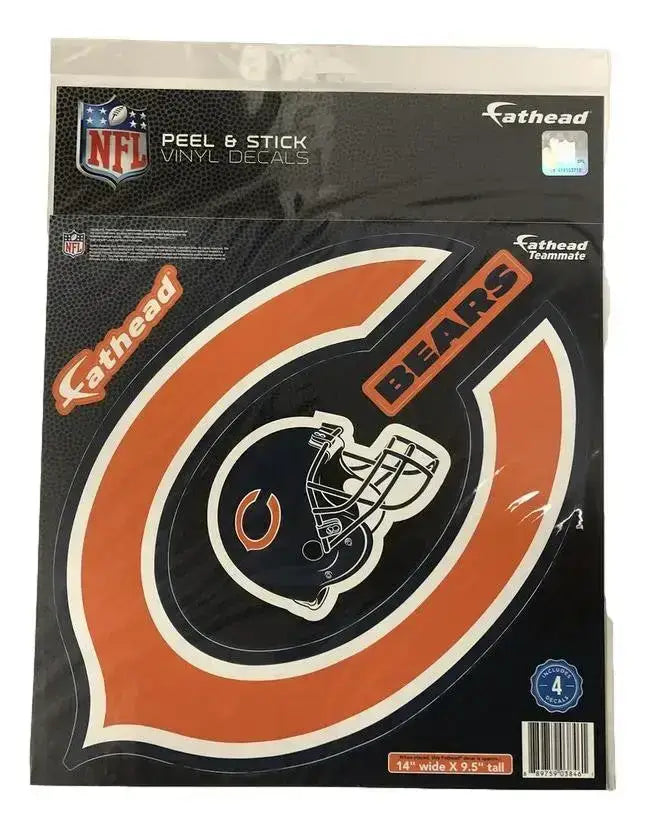 Chicago Bears Fathead Wall Graphic Teammate Logo 14’’ X 9.5’’ - Collectibles