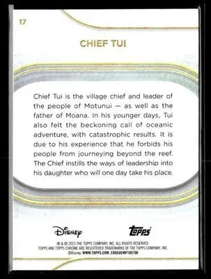🌟 Chief Tui, 2025 Topps Chrome Disney #17 🌟 - Non-Sports Card Single