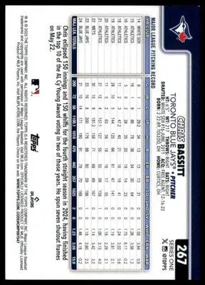 Chris Bassitt 2025 Topps #267 Toronto Blue Jays - Baseball Card Single