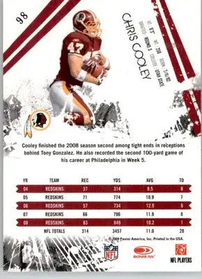 Chris Cooley - 2009 Donruss Rookies & Stars - #98 - Football - Football Card Single