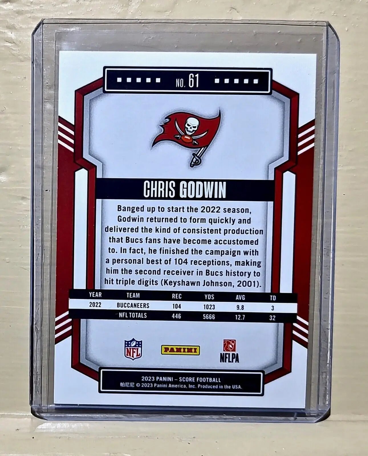 Chris Godwin 2023 Panini NFL #61 Score Football Card Tampa Bay Buccaneers - Football Card Single