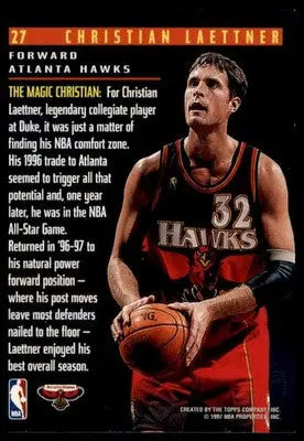 Christian Laettner 1996-97 Stadium Club Members Only 55 #27 Atlanta Hawks - Basketball Card Single