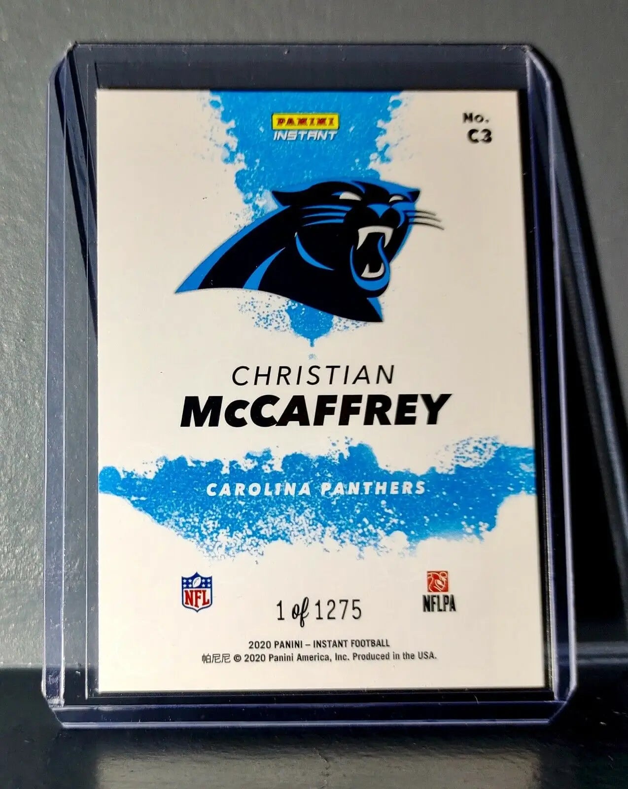 Christian McCaffrey 2020 Panini NFL Instant My City #3 Football Card 1 of 1275 - Football Card Single